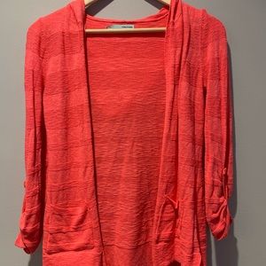 Maurices Coral Open Front Cardigan